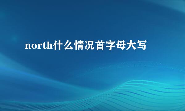 north什么情况首字母大写