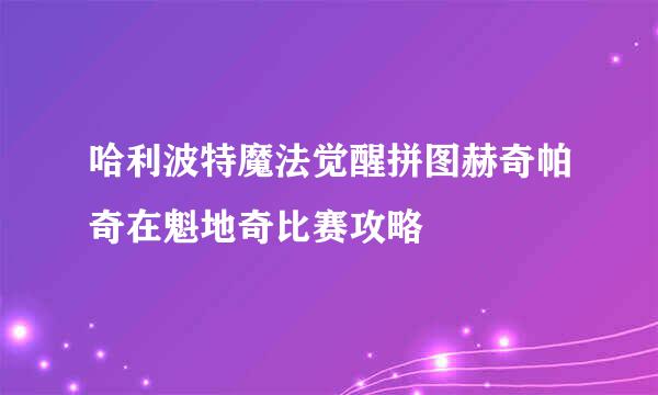 哈利波特魔法觉醒拼图赫奇帕奇在魁地奇比赛攻略