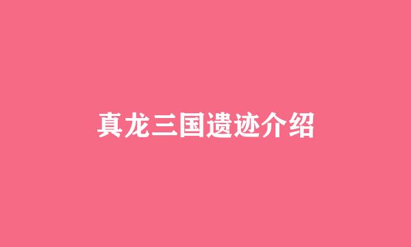 真龙三国遗迹介绍