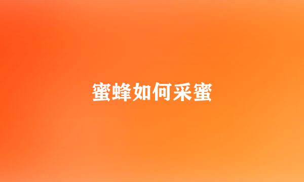 蜜蜂如何采蜜