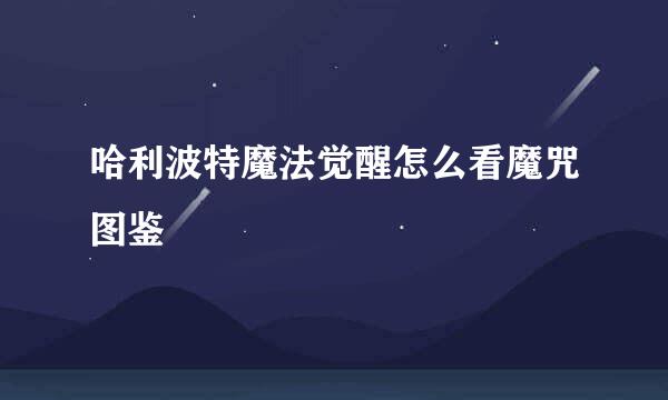 哈利波特魔法觉醒怎么看魔咒图鉴