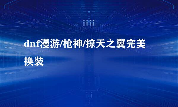 dnf漫游/枪神/掠天之翼完美换装