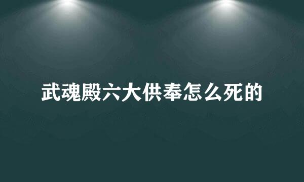 武魂殿六大供奉怎么死的