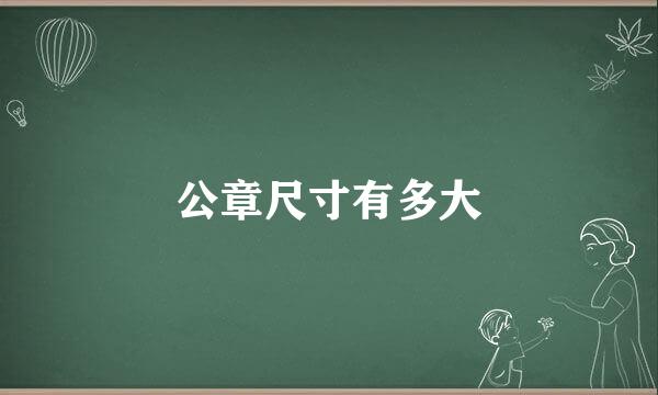公章尺寸有多大