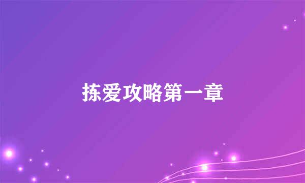拣爱攻略第一章