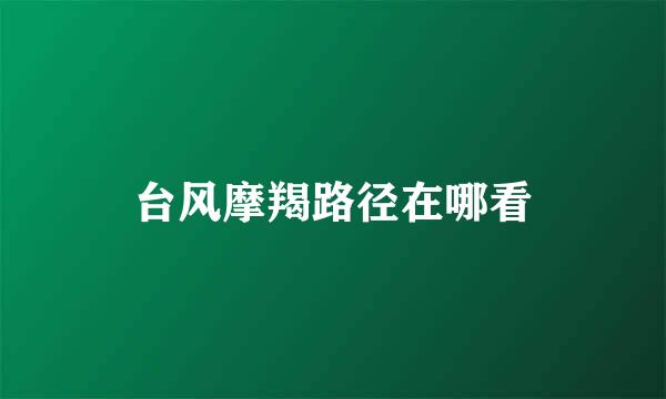 台风摩羯路径在哪看