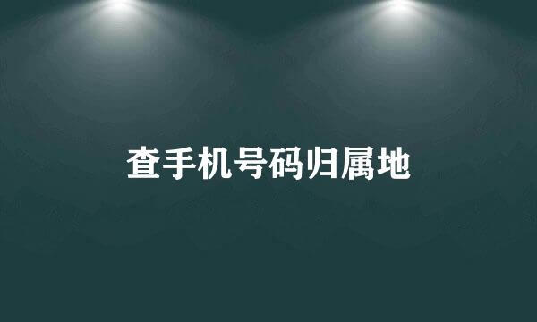 查手机号码归属地