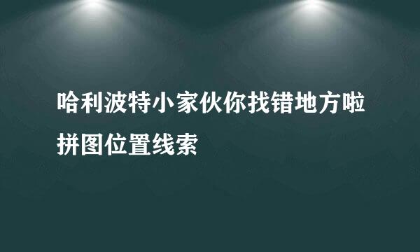 哈利波特小家伙你找错地方啦拼图位置线索