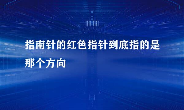指南针的红色指针到底指的是那个方向