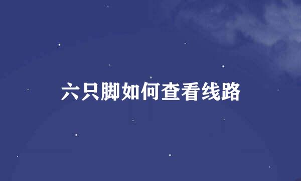 六只脚如何查看线路