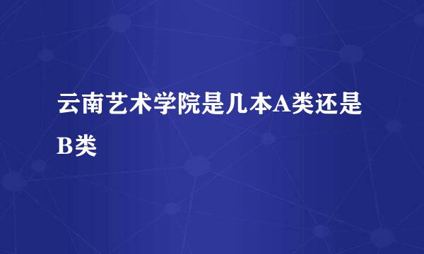 云南艺术学院是几本A类还是B类