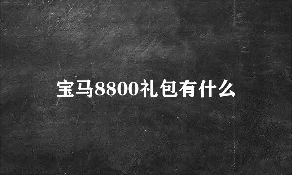 宝马8800礼包有什么