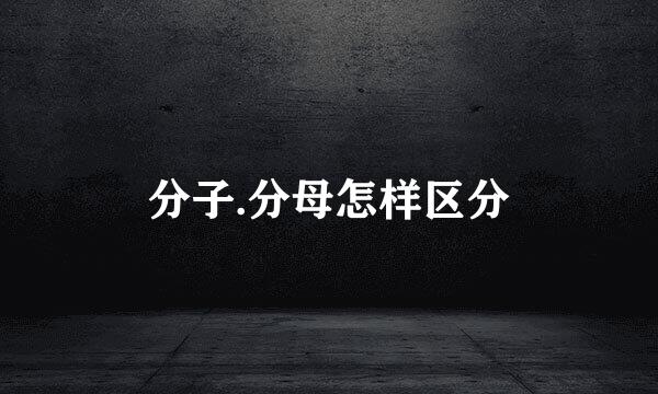 分子.分母怎样区分