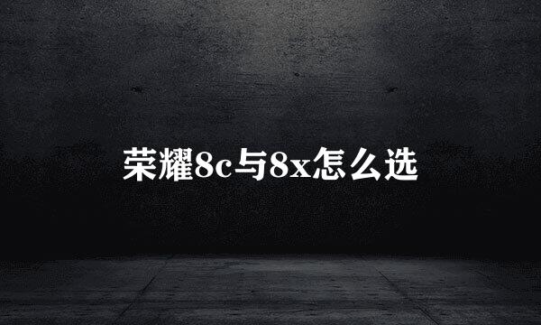 荣耀8c与8x怎么选