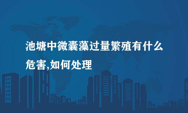 池塘中微囊藻过量繁殖有什么危害,如何处理