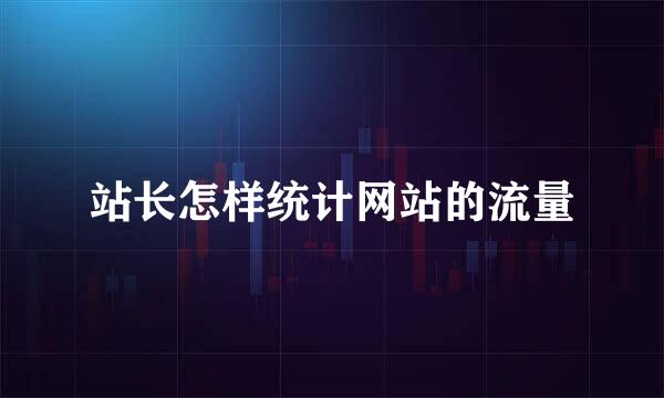 站长怎样统计网站的流量