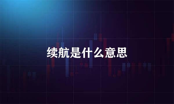 续航是什么意思