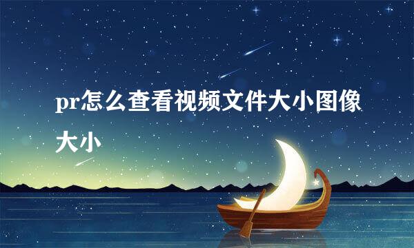 pr怎么查看视频文件大小图像大小