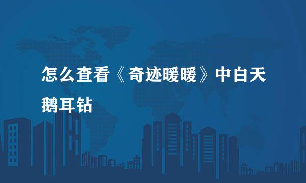 怎么查看《奇迹暖暖》中白天鹅耳钻