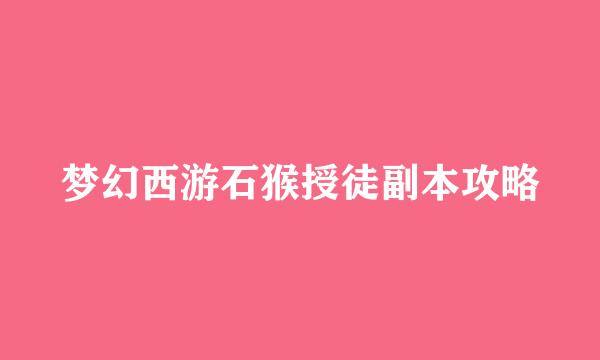 梦幻西游石猴授徒副本攻略