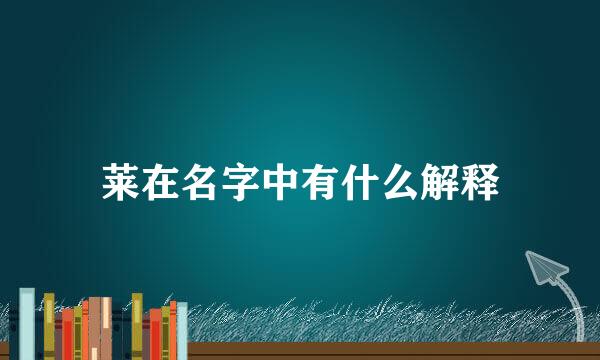 莱在名字中有什么解释
