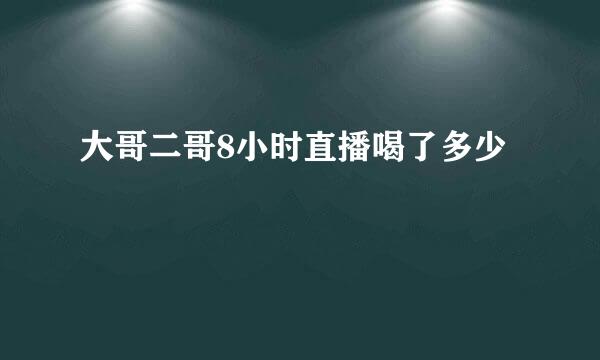 大哥二哥8小时直播喝了多少