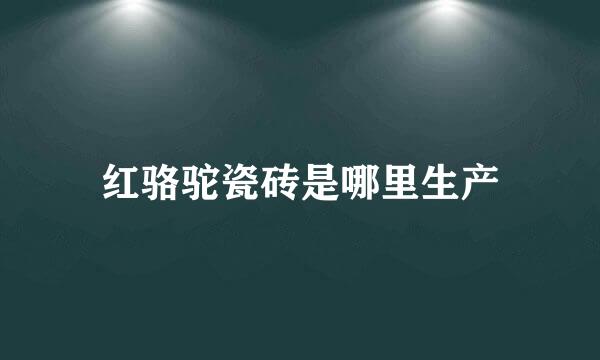 红骆驼瓷砖是哪里生产