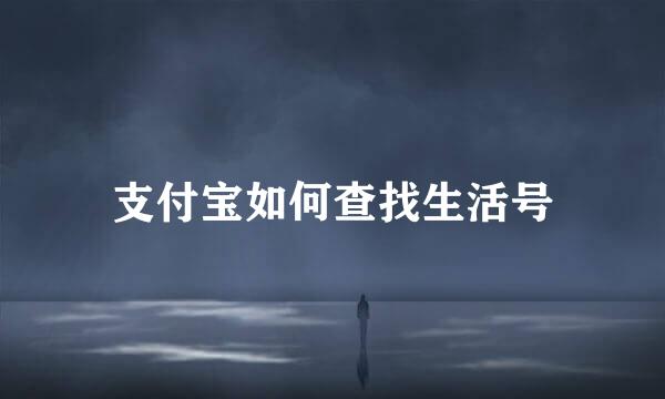 支付宝如何查找生活号