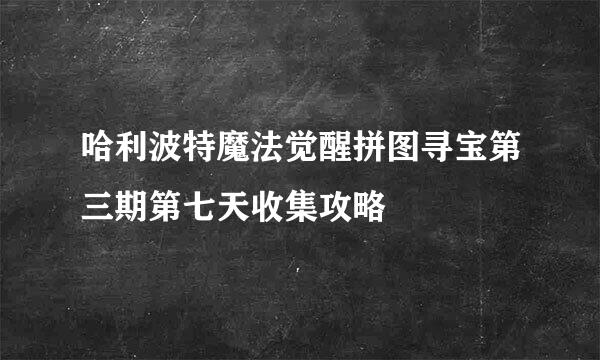 哈利波特魔法觉醒拼图寻宝第三期第七天收集攻略