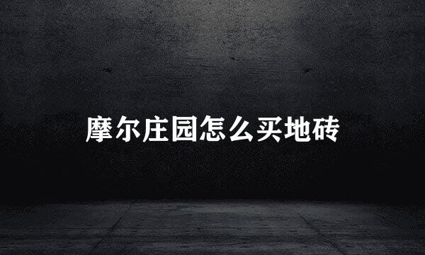 摩尔庄园怎么买地砖