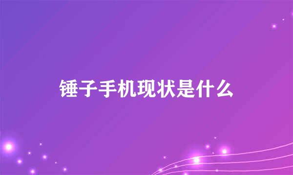 锤子手机现状是什么
