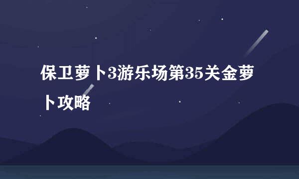 保卫萝卜3游乐场第35关金萝卜攻略