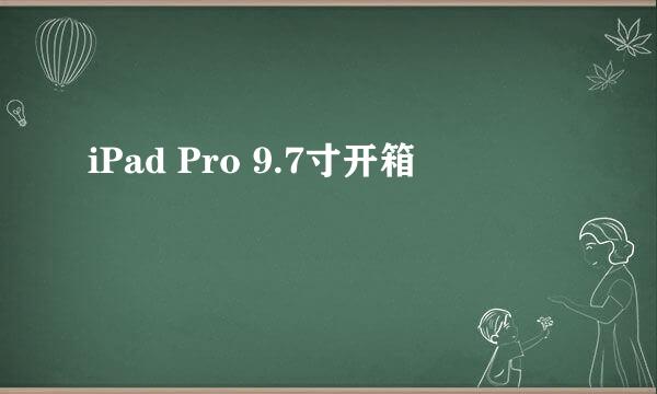 iPad Pro 9.7寸开箱