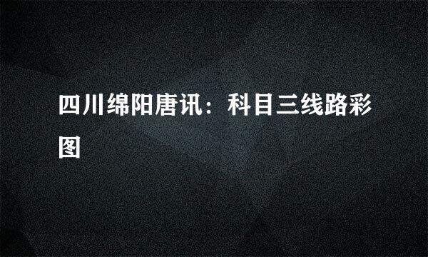 四川绵阳唐讯：科目三线路彩图