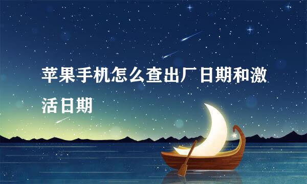苹果手机怎么查出厂日期和激活日期