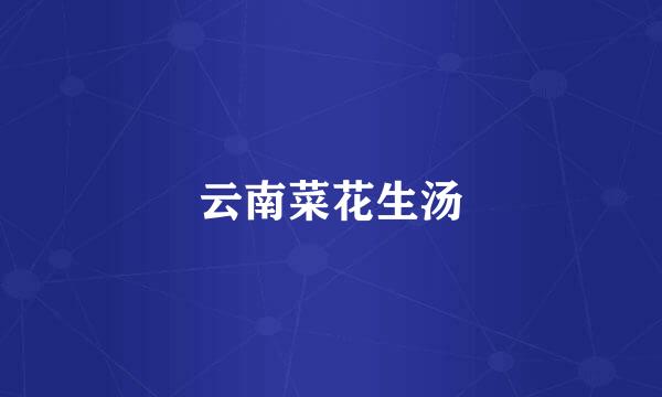 云南菜花生汤