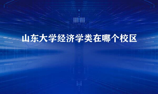 山东大学经济学类在哪个校区