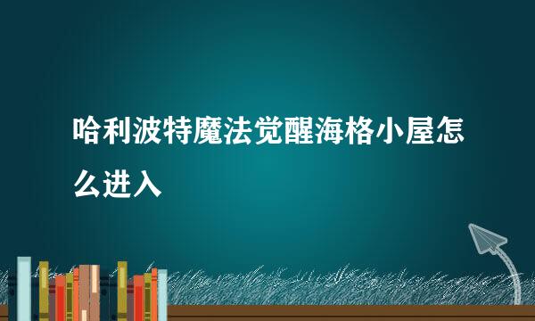 哈利波特魔法觉醒海格小屋怎么进入