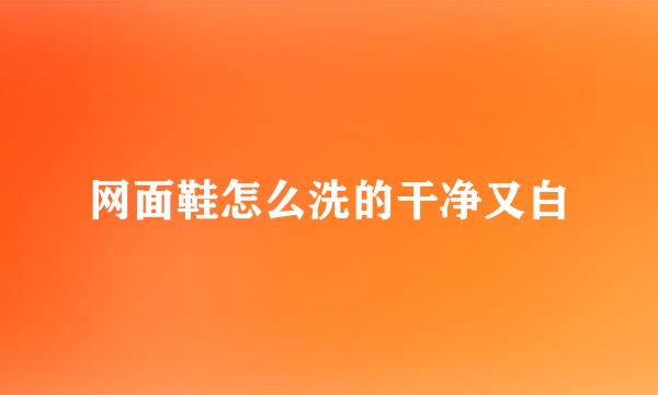 网面鞋怎么洗的干净又白