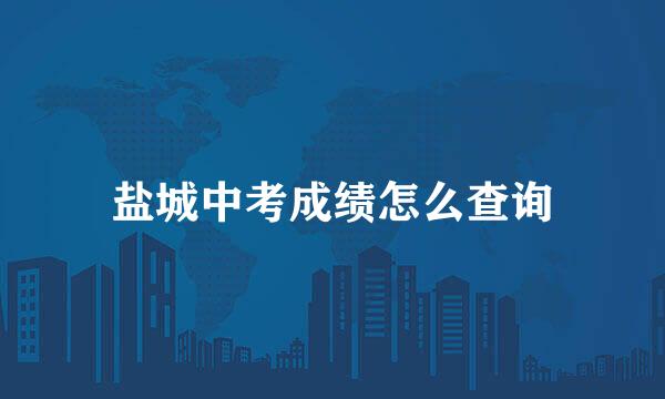 盐城中考成绩怎么查询