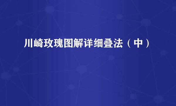 川崎玫瑰图解详细叠法（中）