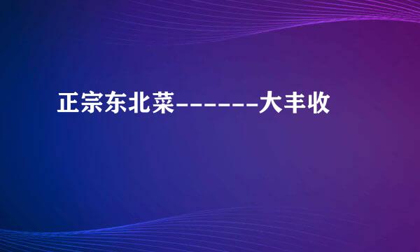 正宗东北菜------大丰收