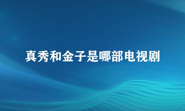 真秀和金子是哪部电视剧