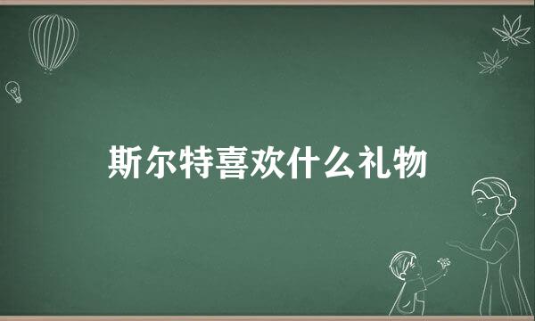 斯尔特喜欢什么礼物
