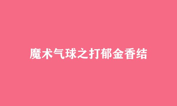 魔术气球之打郁金香结