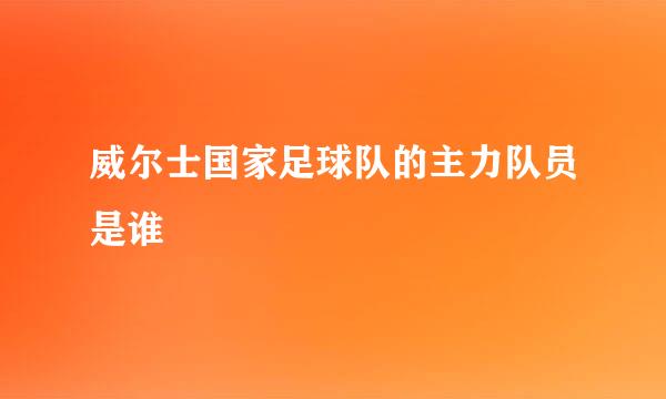 威尔士国家足球队的主力队员是谁