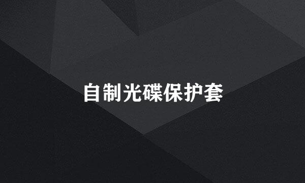 自制光碟保护套