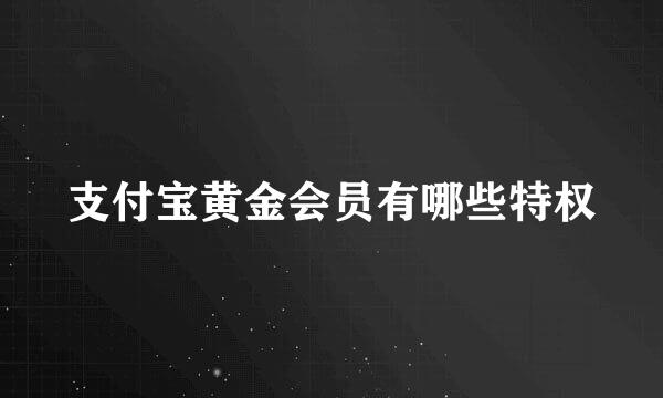 支付宝黄金会员有哪些特权