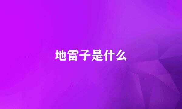 地雷子是什么