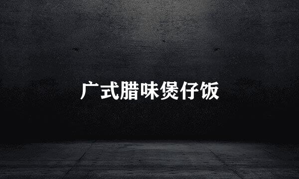 广式腊味煲仔饭